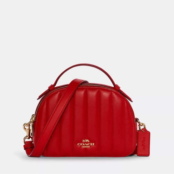 COPY-NWT Coach Serena electric red satchel bag - Picture 1 of 6